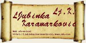 LJubinka Karamarković vizit kartica
